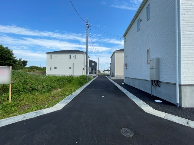 新築戸建・建売　郡山市水門町第1　CRADLE GARDEN　全5棟の前面道路含む現地写真