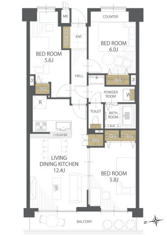 【間取り】サンライフ東川口 