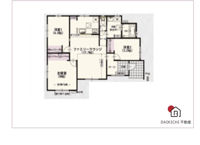 【間取り】 | 深谷市荒川第１期　ワイウッドコート　新築戸建　全7区画　7号棟 | 7号棟