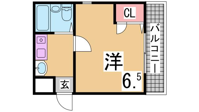 神戸市須磨区中島町２丁目のアパートの間取り
