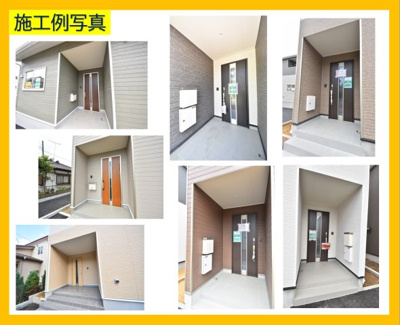 【玄関】 | CGかすみがうら市下稲吉第14【全7棟】 | 玄関ドア　■ピッキング対策に優れたディンプルキーダブルロック＋カードキーも使用可能♪
■宅配ボックス付きがうれしい■夜間の帰宅に便利な玄関人感センサーライト付き