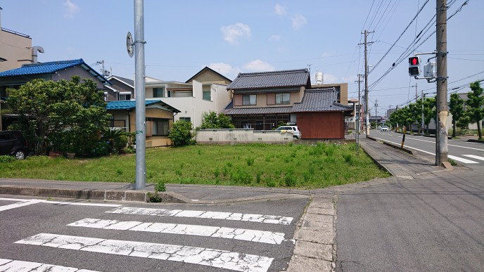 岐阜市六条北・土地の前面道路含む現地写真