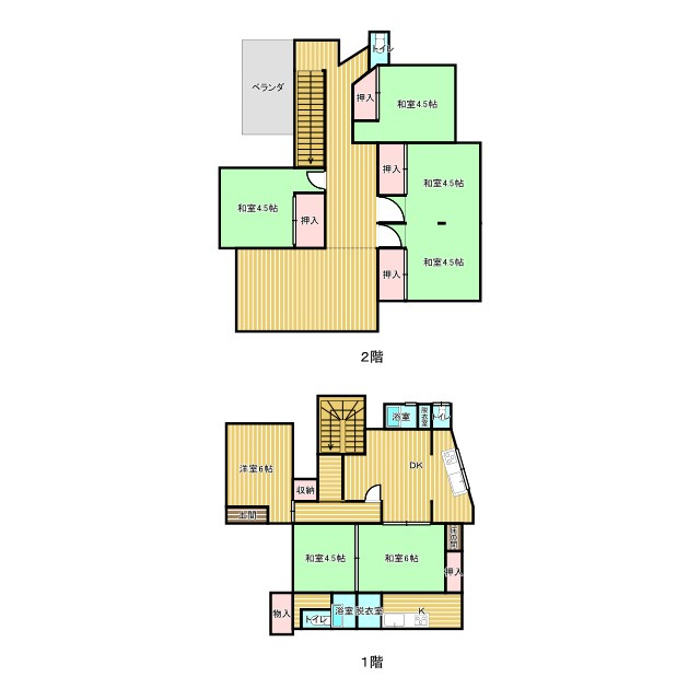 銚子市内浜町　中古戸建の間取り
