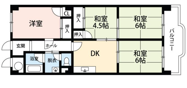 朝倉街道ハイツの間取り