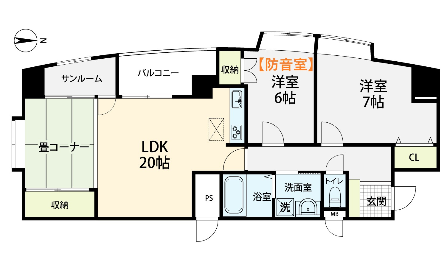 メリディアンコートの間取り