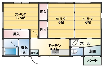 【間取り】 | 亀田所島2丁目貸家