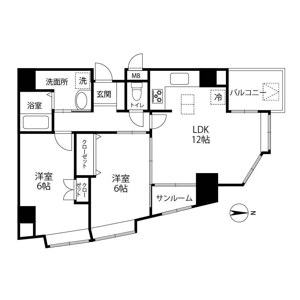 メリディアンコートの間取り