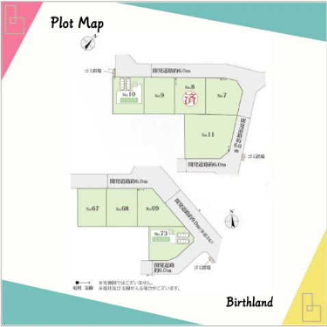 伊達市箱崎字布川　CLEIAS TOWN　の区画図|№.10　　区画図