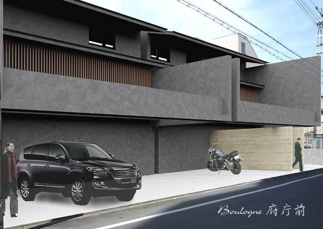 ブローニュ府庁前の駐車場