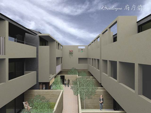 ブローニュ府庁前の外観