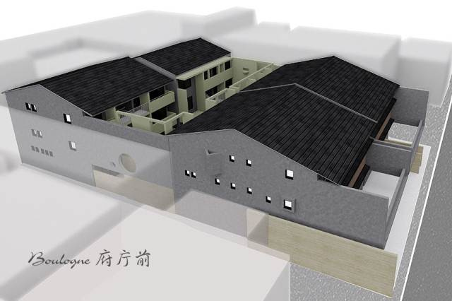 ブローニュ府庁前の外観