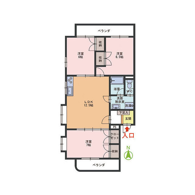 グロワール丸山の間取り