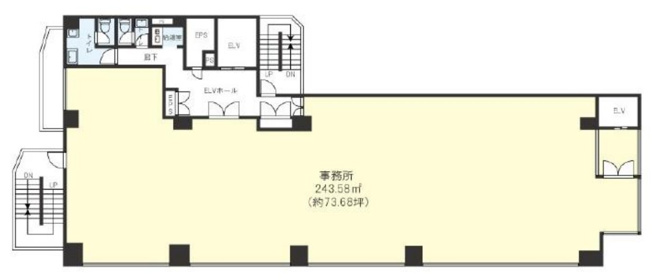 【間取り】 | 谷保駅徒歩1分 トーコービル 2階 73.68坪 クリニック向け物件