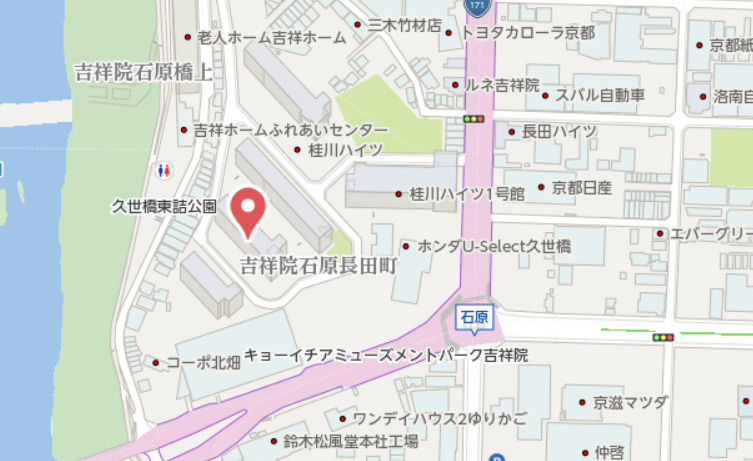 桂川ハイツ3号館　2階の地図