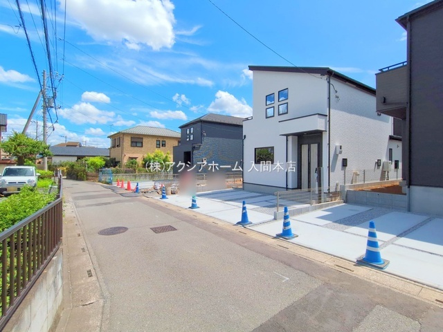 入間市上藤沢・全6棟　新築一戸建　3号棟　～全室南東向き～の前面道路含む現地写真