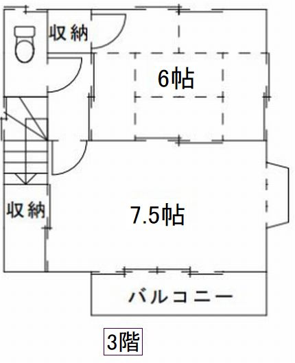 常滑市青海町4丁目の間取り|3階間取り　海をみながらおうち時間を楽しめます