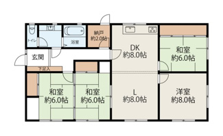 【間取り】 | 筑西市下野殿4LDK平家中古住宅