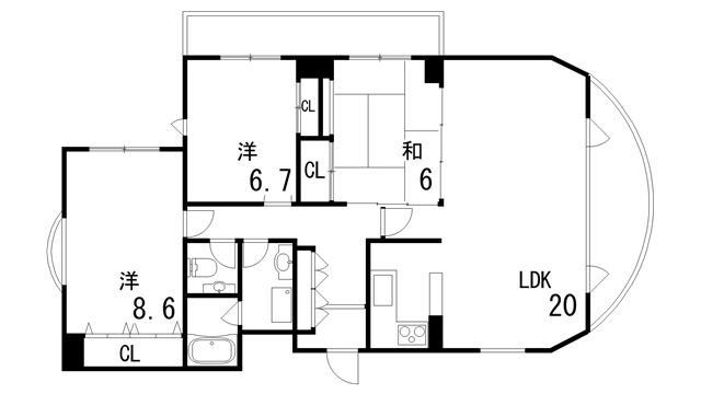 ベルコート芦屋の間取り