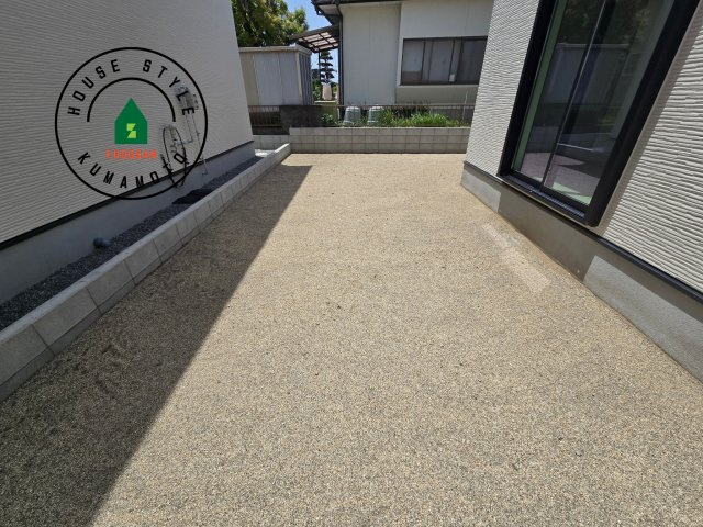 熊本市南区御幸西3丁目第1-4棟(1号棟)の庭|お庭で自由な時間を過ごせます。