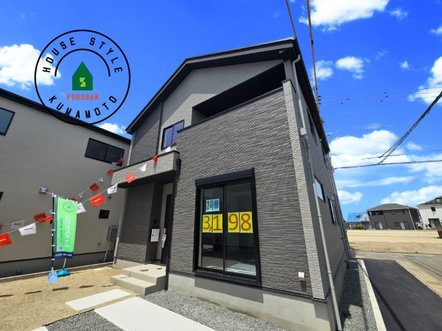 熊本市南区御幸西3丁目第1-4棟(2号棟)の外観|デザイン性のある外観です。