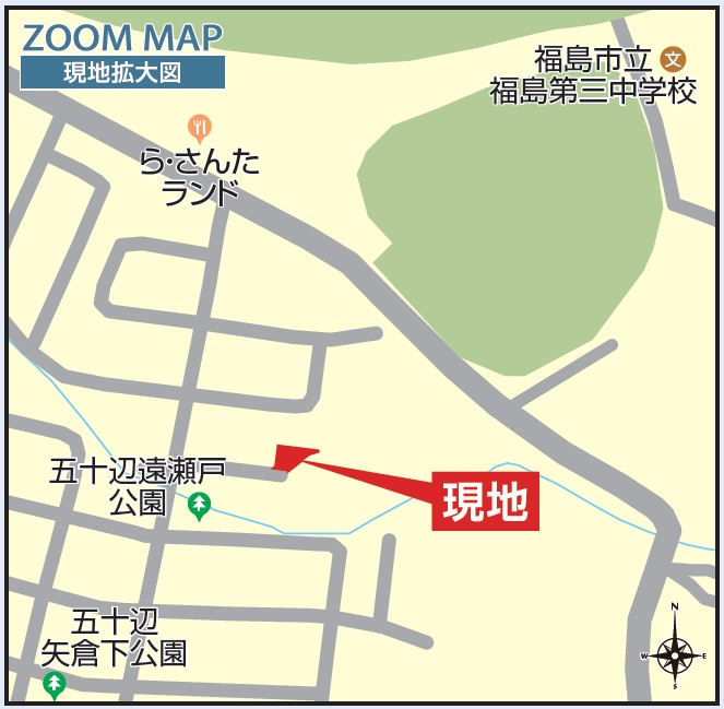 福島市古川　BLOOMING GARDEN　全1棟の地図