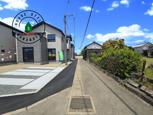 熊本市南区御幸西3丁目第1-4棟(4号棟)の前面道路含む現地写真|前面道路です。