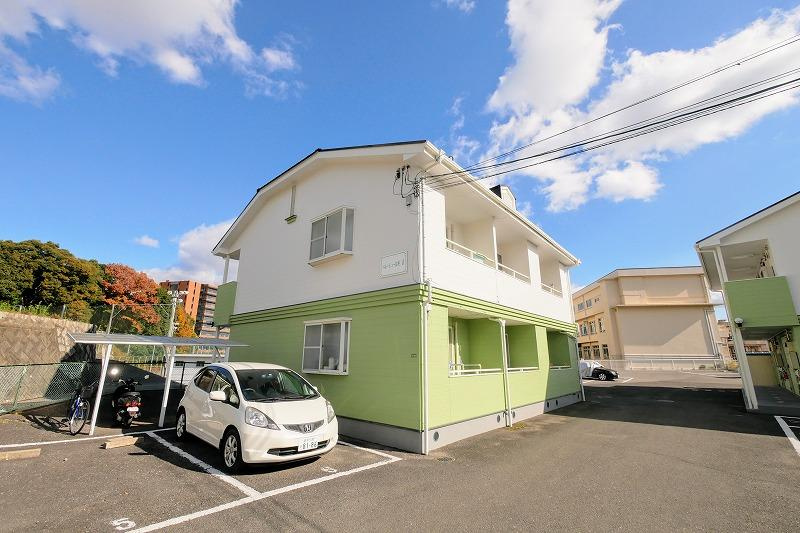 ベル・ビュー松井B棟の外観|ベルビュー松井B棟　102　1K システムキッチン 敷地内駐車場 空きあり