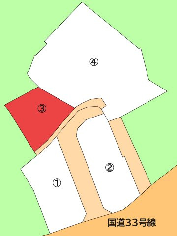 【土地図】 | 日高村下分分譲地③ | 位置図です。