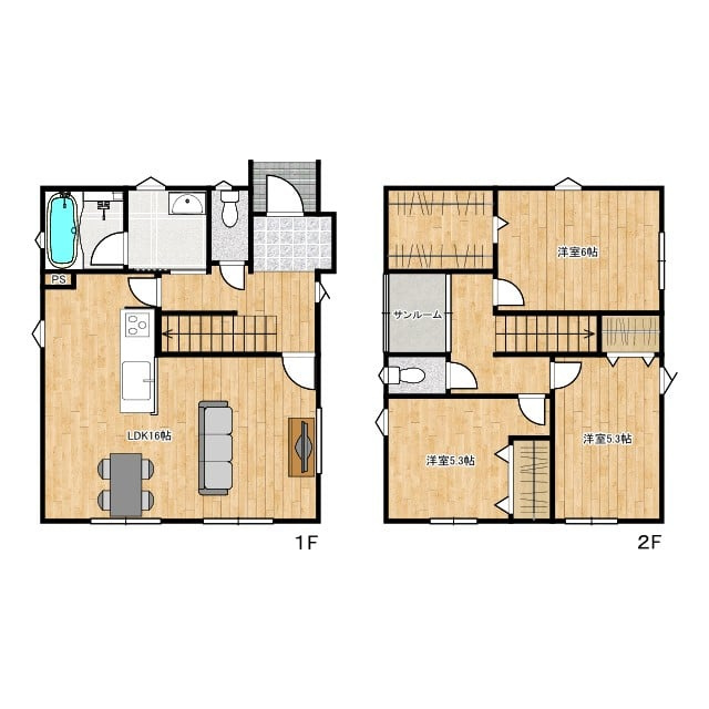 長野市吉田の間取り