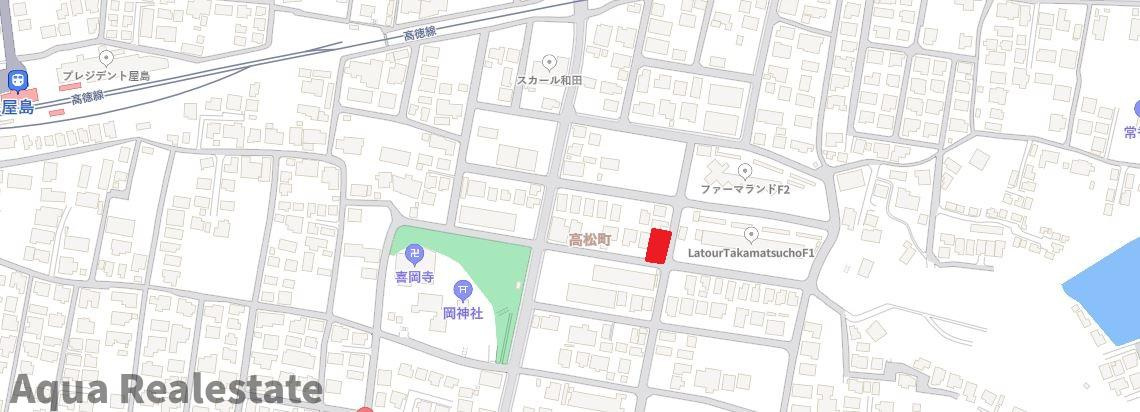 高松市高松町　売地の地図