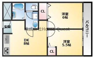 【間取り】 | コーポ陣内Ⅰ