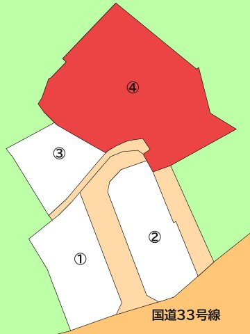 【土地図】 | 日高村下分分譲地④ | 区画図です。