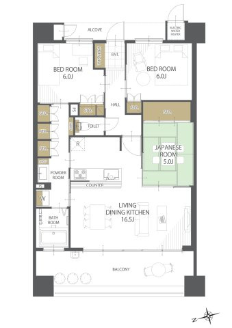 【間取り】サーパスシティ番町ウエストテラス 