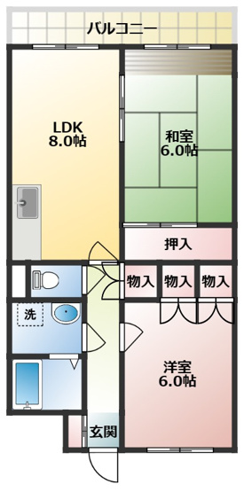 【間取り】 | ラヴィルヌーヴェルゥ 