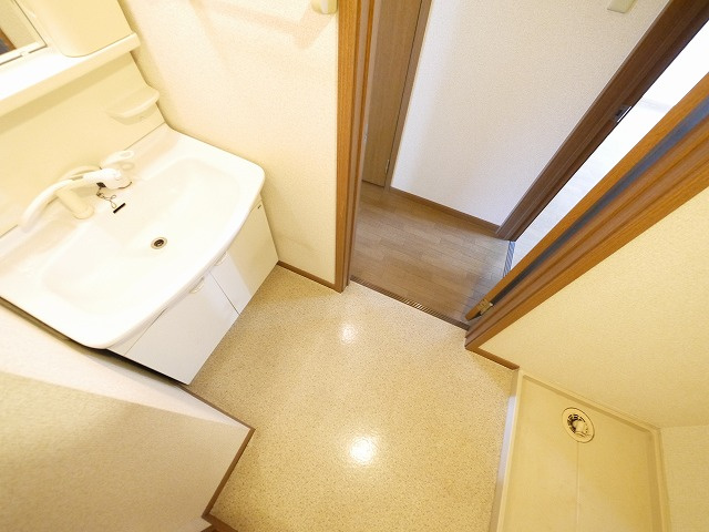 クール　ヴェルビュの洗面所|広い洗面スペース