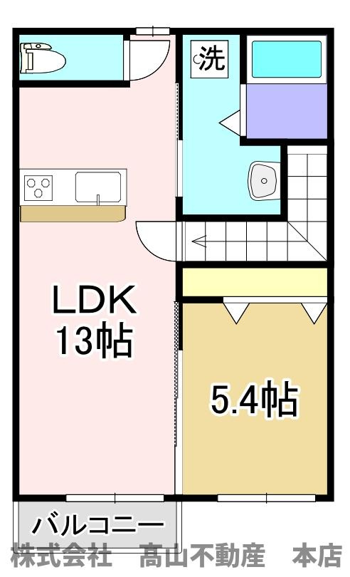 ラフォーレさつき弐番館の間取り