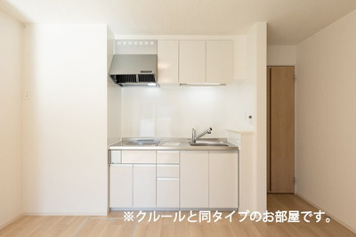 【キッチン】 | 岸和田１丁目アパート | コンパクトなキッチンで掃除もラクラク