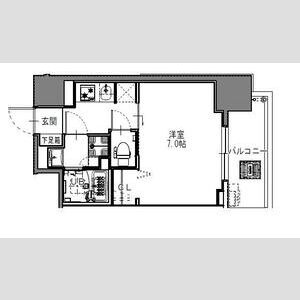 S-RESIDENCE難波大国町Deuxの間取り