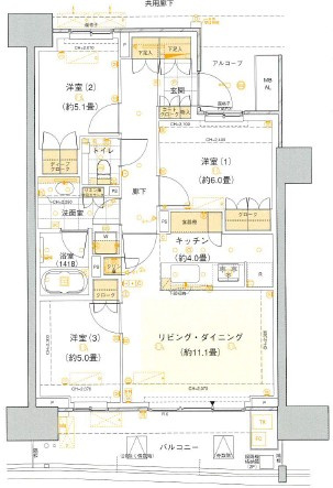 【間取り】 | HARUMI FLAG SUN VILLAGE B棟