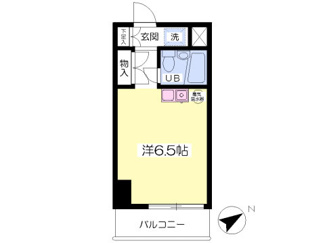 南東向き、6.5帖のコンパクトなお部屋です