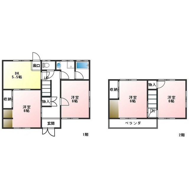 本巣市上真桑の一戸建ての間取り