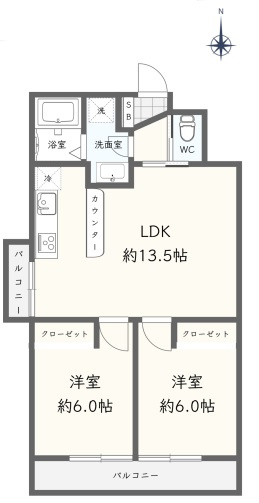 【間取り】 | K51167-ｼｬﾙﾏﾝ衣笠金閣寺ﾊｲﾂ
