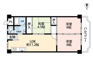 【間取り】 | ローレルハイツ茨木総持寺第１号棟
