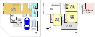 【間取り】 | 大津市坂本2丁目19　中古戸建