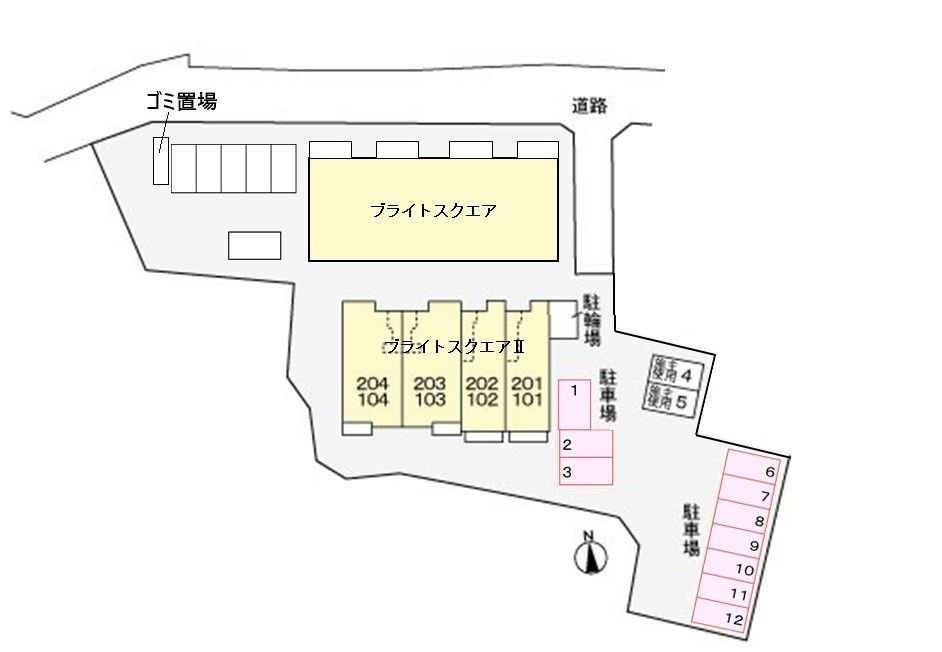 ブライトスクエアⅡの区画図