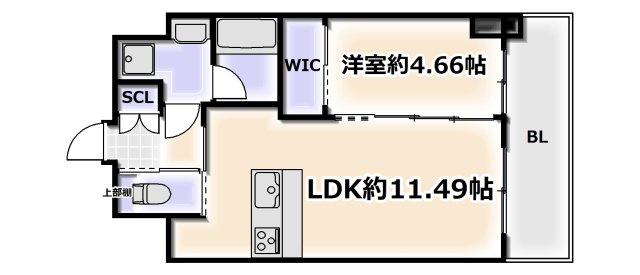 【間取り】 | プレジオ恵美須