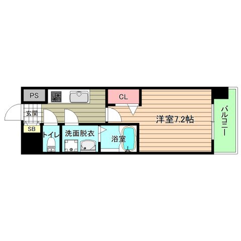 大阪市都島区中野町４丁目の賃貸マンションの間取り
