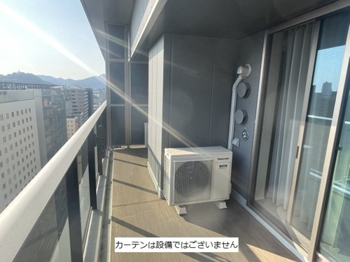 熊本市中央区桜町の賃貸マンションのバルコニー