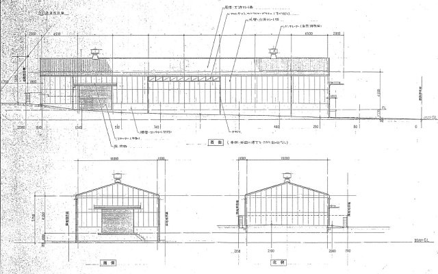 入間市大字寺竹の倉庫のその他|立面図
