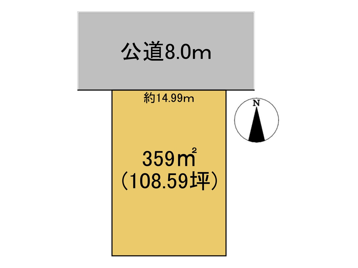 売土地　羽島市福寿町間島6丁目　108.59坪の土地図
